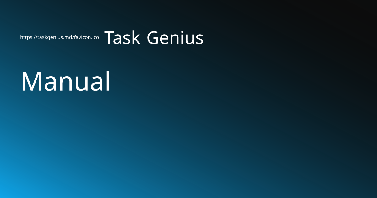 Manual - Task Genius