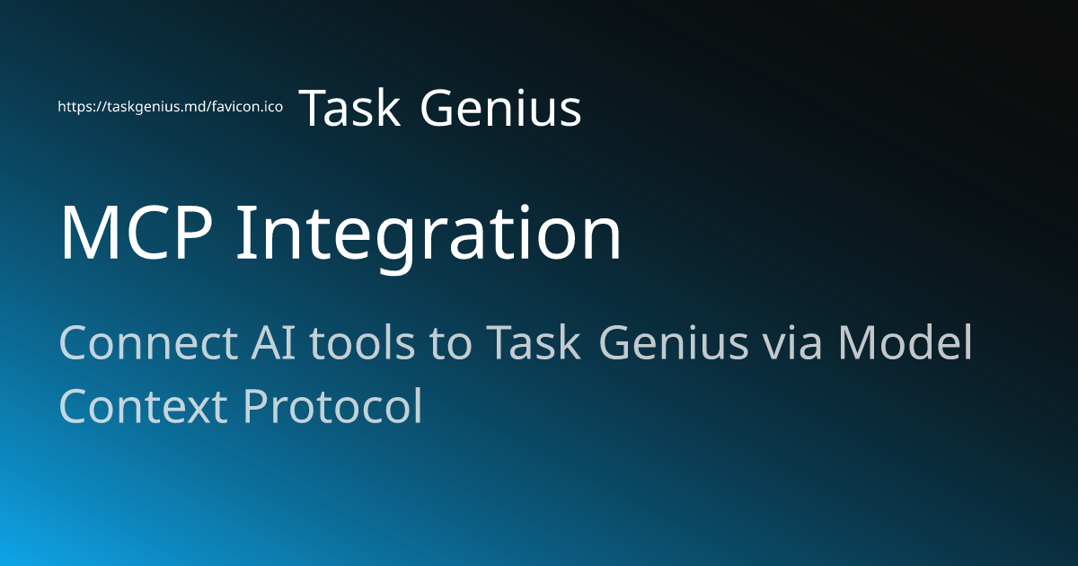 MCP Integration - Task Genius