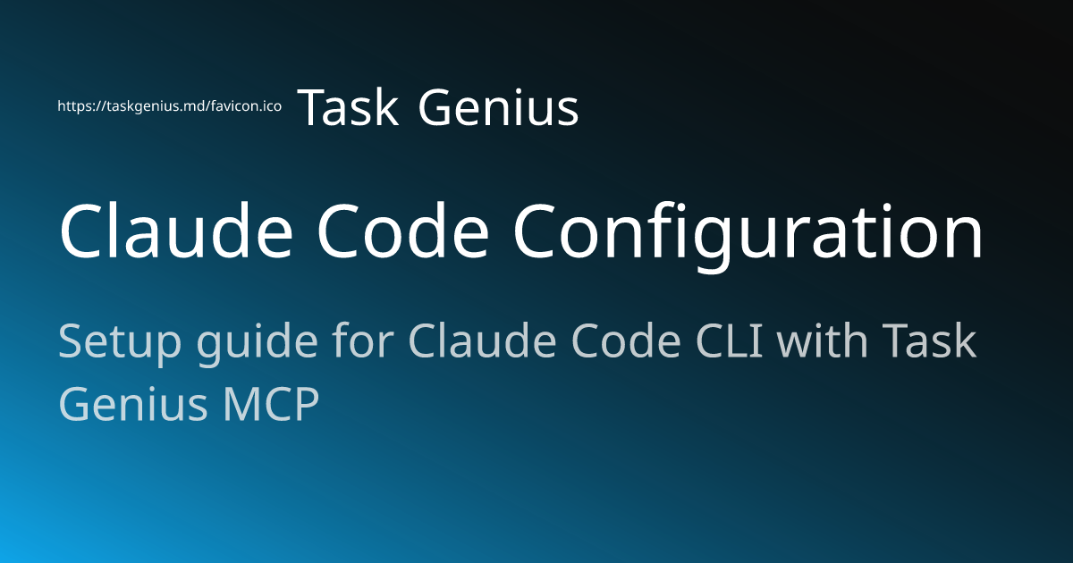 Claude Code Configuration - Task Genius